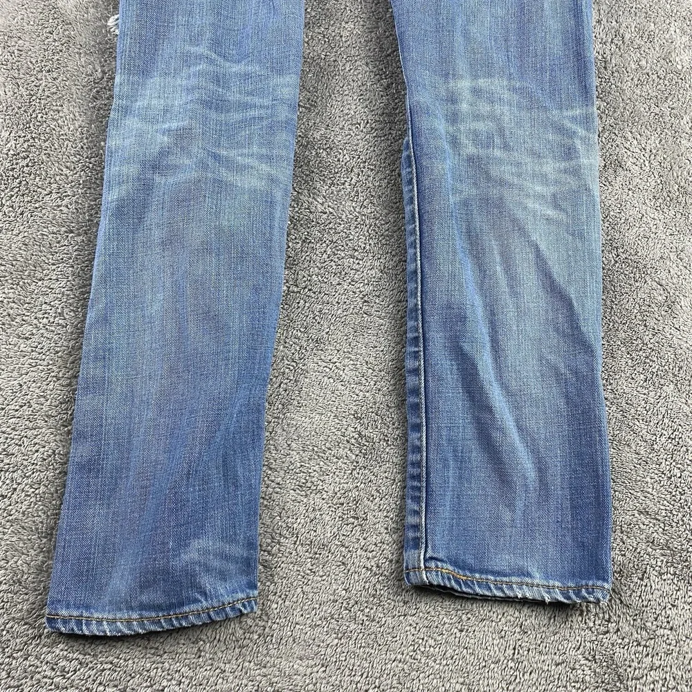 Levis 510‎ Skinny Jeans Mens 31x32 Blue Medium Wash Mid Rise Distressed